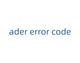ADER ERROR CODE 商标图样
