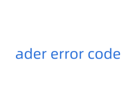 ADER ERROR CODE 商标图样