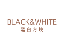 黑白方块 BLACK&WHITE 商标图样