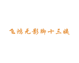 飞鸿无影脚十三姨 商标图样