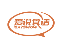 爱说食话 ISAYSWOW 商标图样