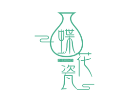 蝶花瓷 商标图样