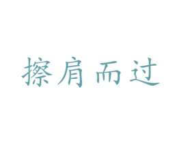 擦肩而过 商标图样