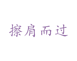 擦肩而过 商标图样