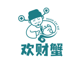 欢财蟹 商标图样